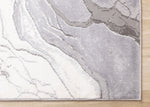 Frosted Cloud 6'7" x 9'6" Marble Design Area Rug - Grey, White