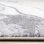 Frosted Cloud 5'3" x 7'7" Marble Design Area Rug - Grey, White