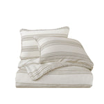 Stripey Me Trendy 3-Piece Queen Duvet Cover Set - Taupe