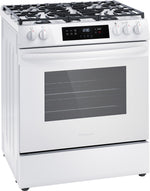 Frigidaire White 30'' Front Control Gas Range (5.1 Cu. Ft) - FCFG3062AW