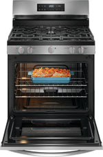 Frigidaire Stainless Steel 30" Gas Range with Quick Boil and Even Baking Technology (5.1 Cu. Ft) - FCRG3062AS