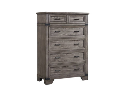 Forge Commode 6 tiroirs - gris brun