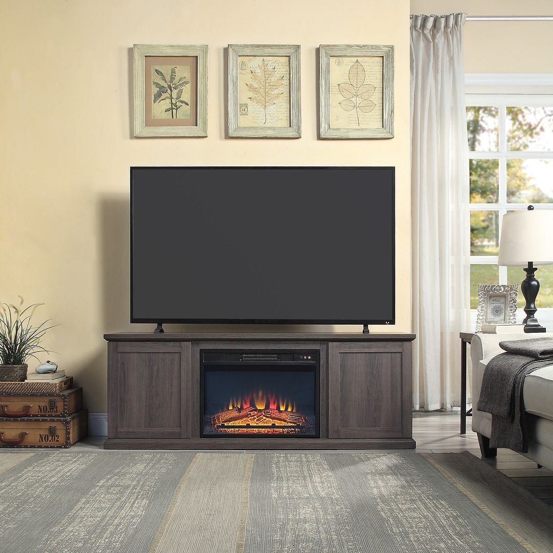 Fernbank 60" Fireplace TV Stand - Brown