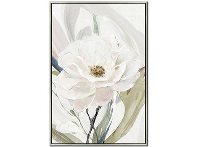 White Bloom I Wall Art - White/Green - 29 X 43