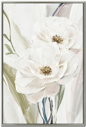 White Bloom II Wall Art - White/Green - 29 X 43