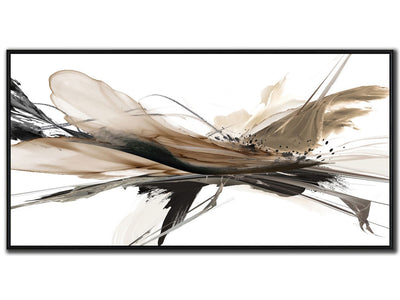 A Dash of Brown Wall Art - Dark Brown/White - 57 X 29