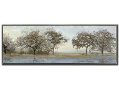 Field of Trees Wall Art - Blue/Green - 60 X 21