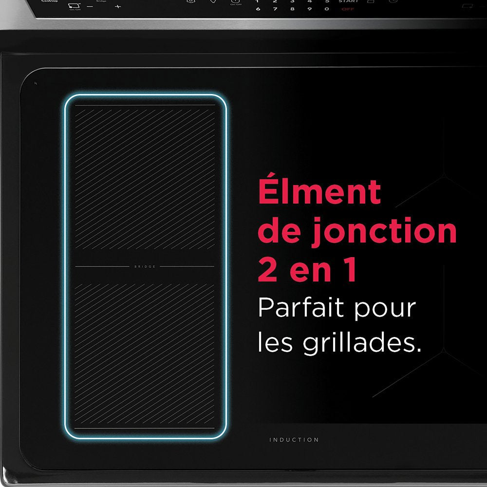 Frigidaire Cuisinière à induction 5,3 pi³ autonome avec friture à air acier inoxydable 30 po GCRI306CBF--