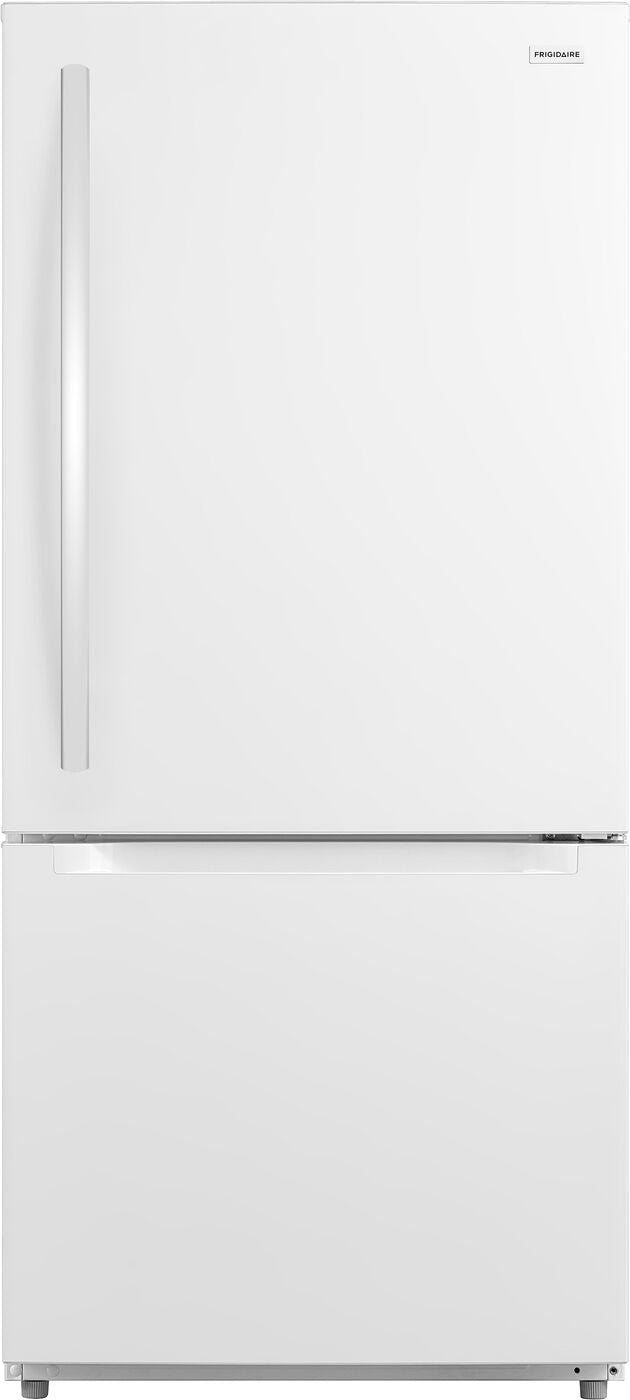 Frigidaire 30" 18.7 Cu. Ft. White Standard-Depth Bottom Freezer Refrigerator - FRBE1925AW