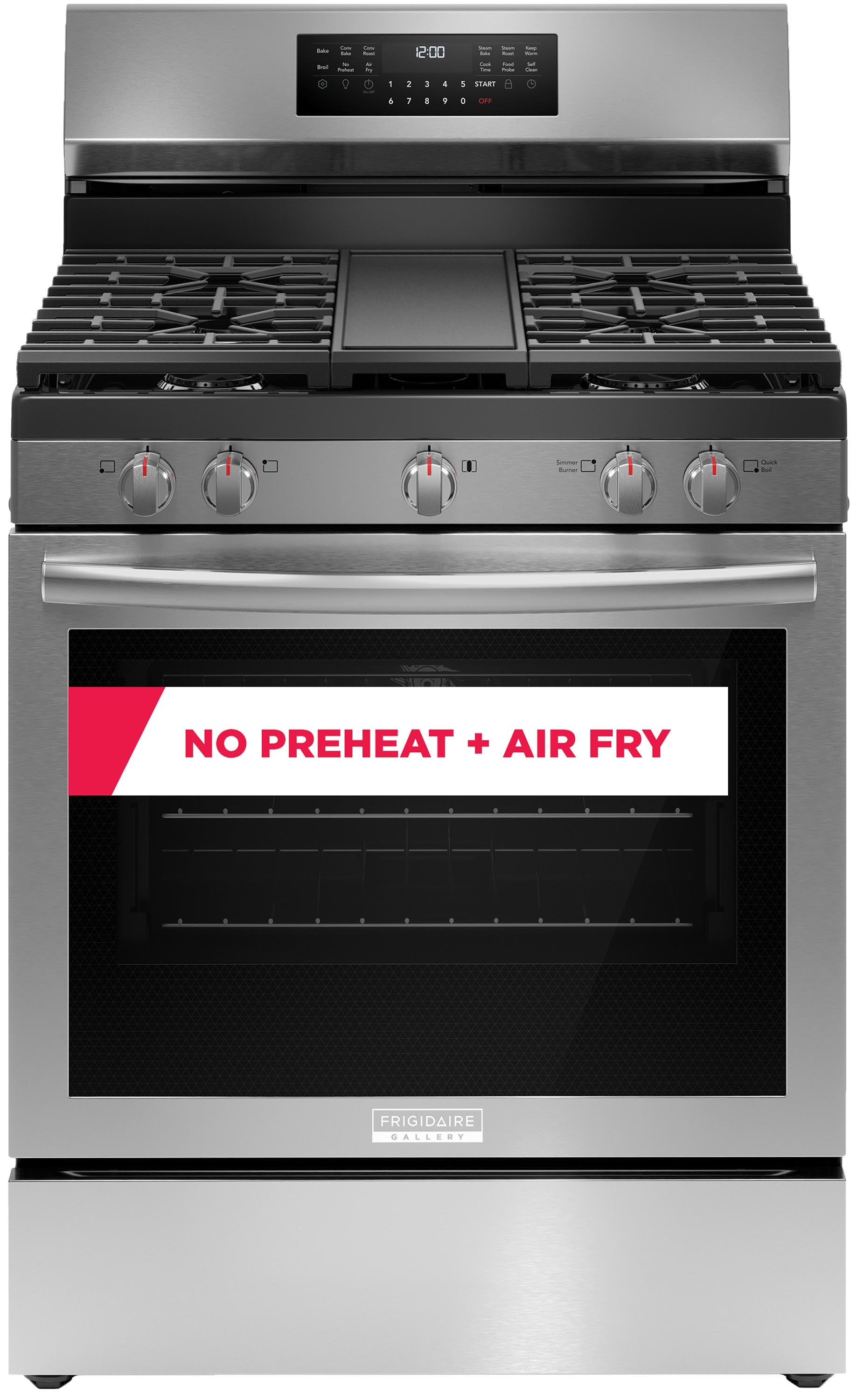 Frigidaire Gallery Smudge-Proof® Stainless Steel 30" Gas Range with Total Convection (5.1 Cu. Ft) - GCRG3060BF