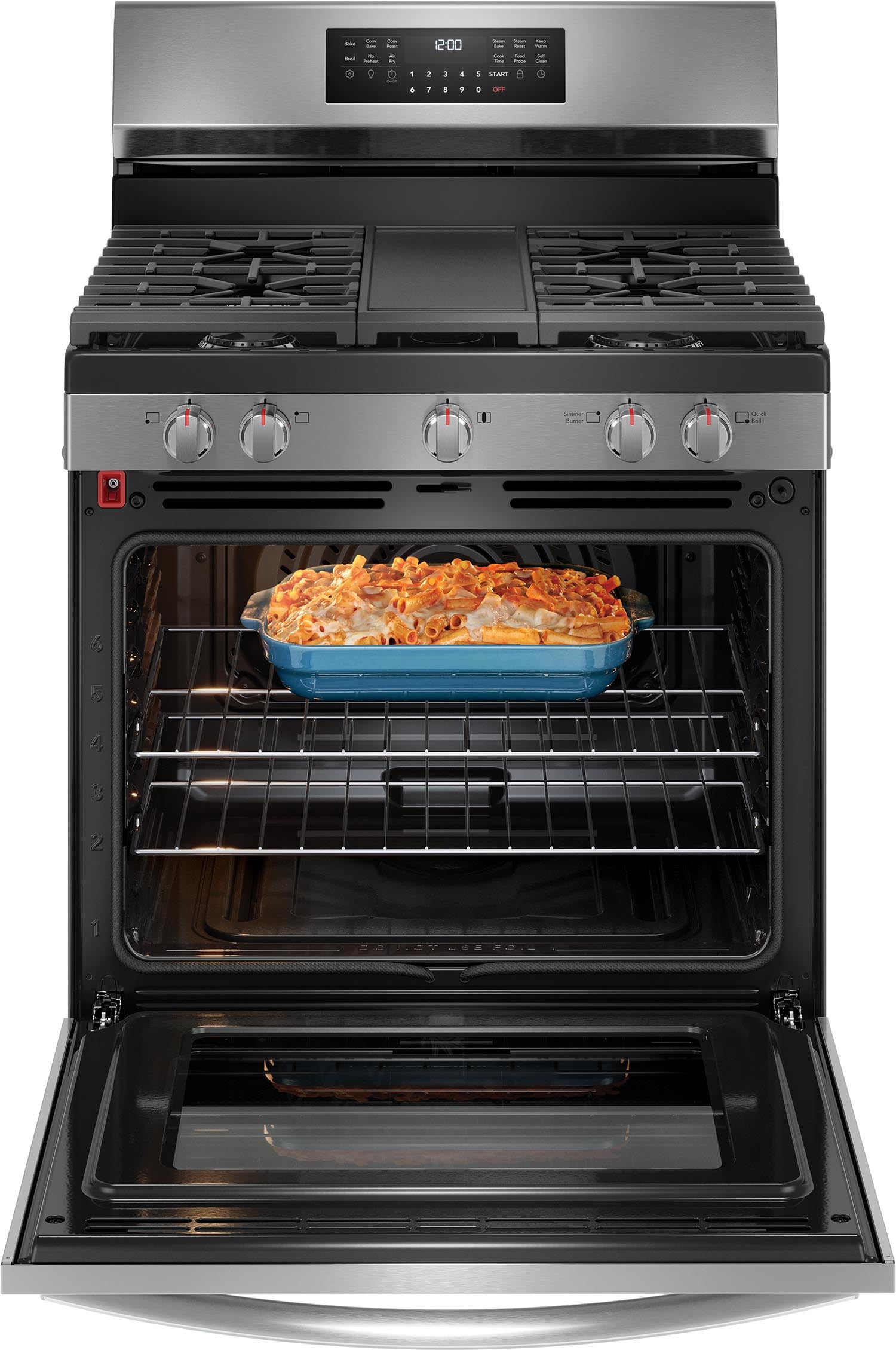 Frigidaire Gallery Smudge-Proof® Stainless Steel 30" Gas Range with Total Convection (5.1 Cu. Ft) - GCRG3060BF