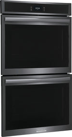 Frigidaire Gallery Smudge-Proof Black Stainless Steel 30" Double Wall Oven with Total Convection (10.6 Cu. Ft) - GCWD3067AD
