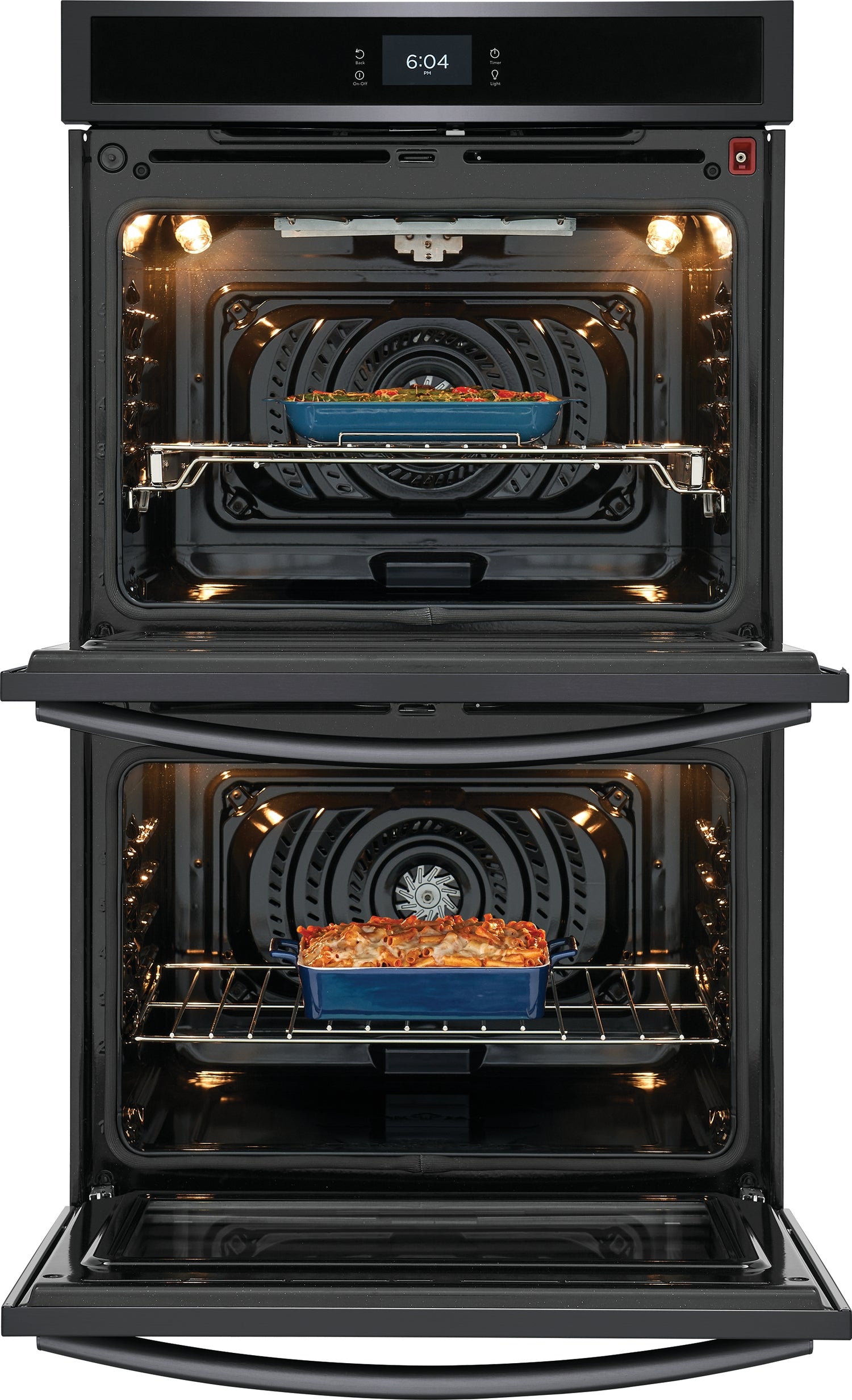 Frigidaire Gallery Smudge-Proof Black Stainless Steel 30" Double Wall Oven with Total Convection (10.6 Cu. Ft) - GCWD3067AD