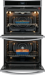 Frigidaire Gallery Smudge-Proof Stainless Steel 30" Double Wall Oven with Total Convection (10.6 Cu. Ft)- GCWD3067AF
