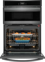 Frigidaire Gallery Smudge-Proof Black Stainless Steel 30" Wall Oven and Microwave Combination (1.7 Cu. Ft. / 5.3 Cu. Ft.) - GCWM3067AD