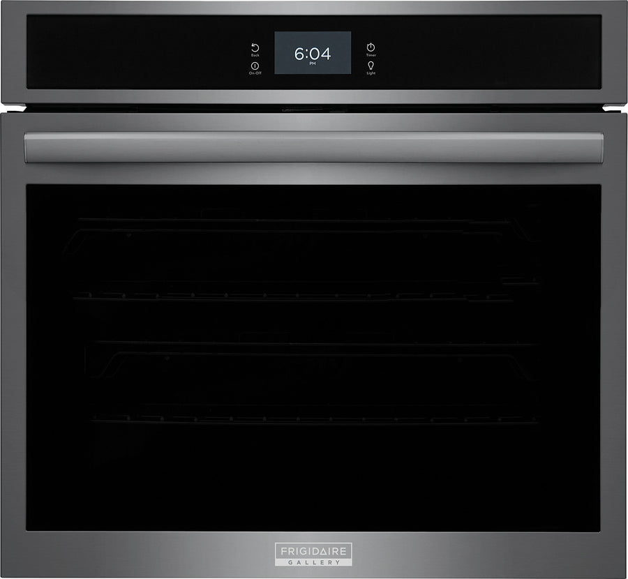 Frigidaire Gallery Smudge-Proof Black Stainless Steel 30" Single Wall Oven with Total Convection (5.3 Cu. Ft) - GCWS3067AD
