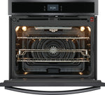 Frigidaire Gallery Smudge-Proof Black Stainless Steel 30" Single Wall Oven with Total Convection (5.3 Cu. Ft) - GCWS3067AD