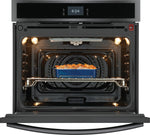 Frigidaire Gallery Smudge-Proof Black Stainless Steel 30" Single Wall Oven with Total Convection (5.3 Cu. Ft) - GCWS3067AD