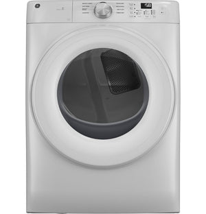 G.E. Sécheuse électrique 7,8 pi³ avec cycle d’assainissement, verrouillage des commandes et Wi-Fi blanc – GFD35ESMYWW