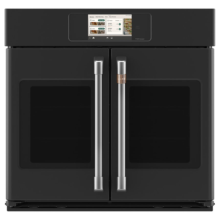 CAFÉ™ Professional Series 30" Matte Black French-Door Wall Oven with touchscreen and dual glass doors