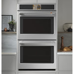 CAFÉ™ Professional Series 30" Stainless Steel Double Wall Oven built into modern kitchen cabinetry
