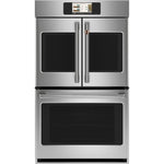 CAFÉ™ Professional Series 30" Stainless Steel French-Door Double Wall Oven with touchscreen and glass doors