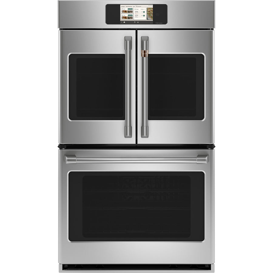 CAFÉ™ Professional Series 30" Stainless Steel French-Door Double Wall Oven with touchscreen and glass doors