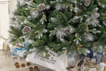 Galway 6 Ft Frosted White Spruce Christmas Tree Pre-lit with Warm White LED Lights - Clear/Warm White