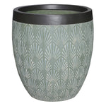 Garden Party Woven Texture Large Planter - Sage Green