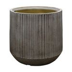 Garden Party Striped Texture Small Planter - Natural Grey
