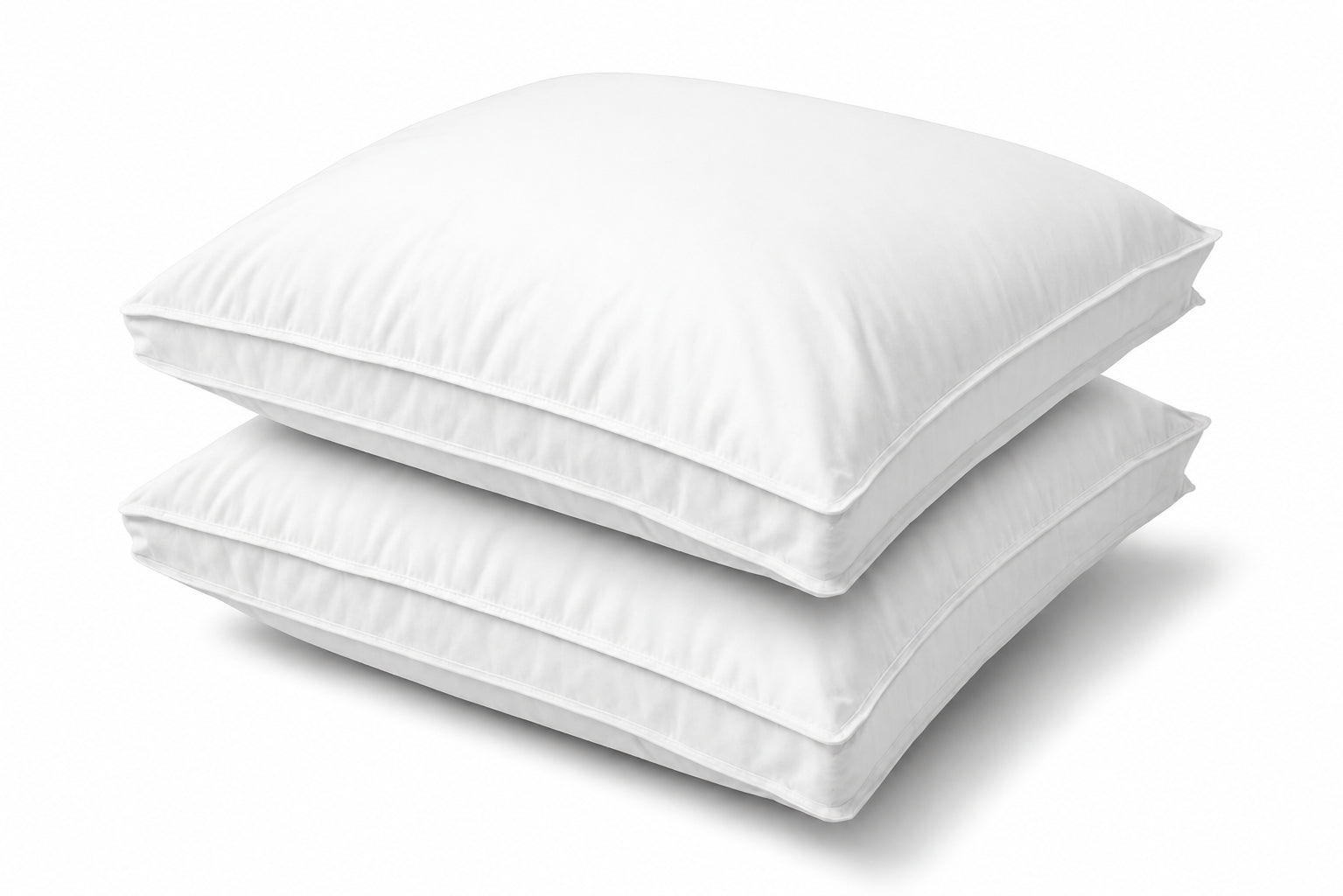 Cotton House 2 Pack 100% Cotton Gusseted King Pillow