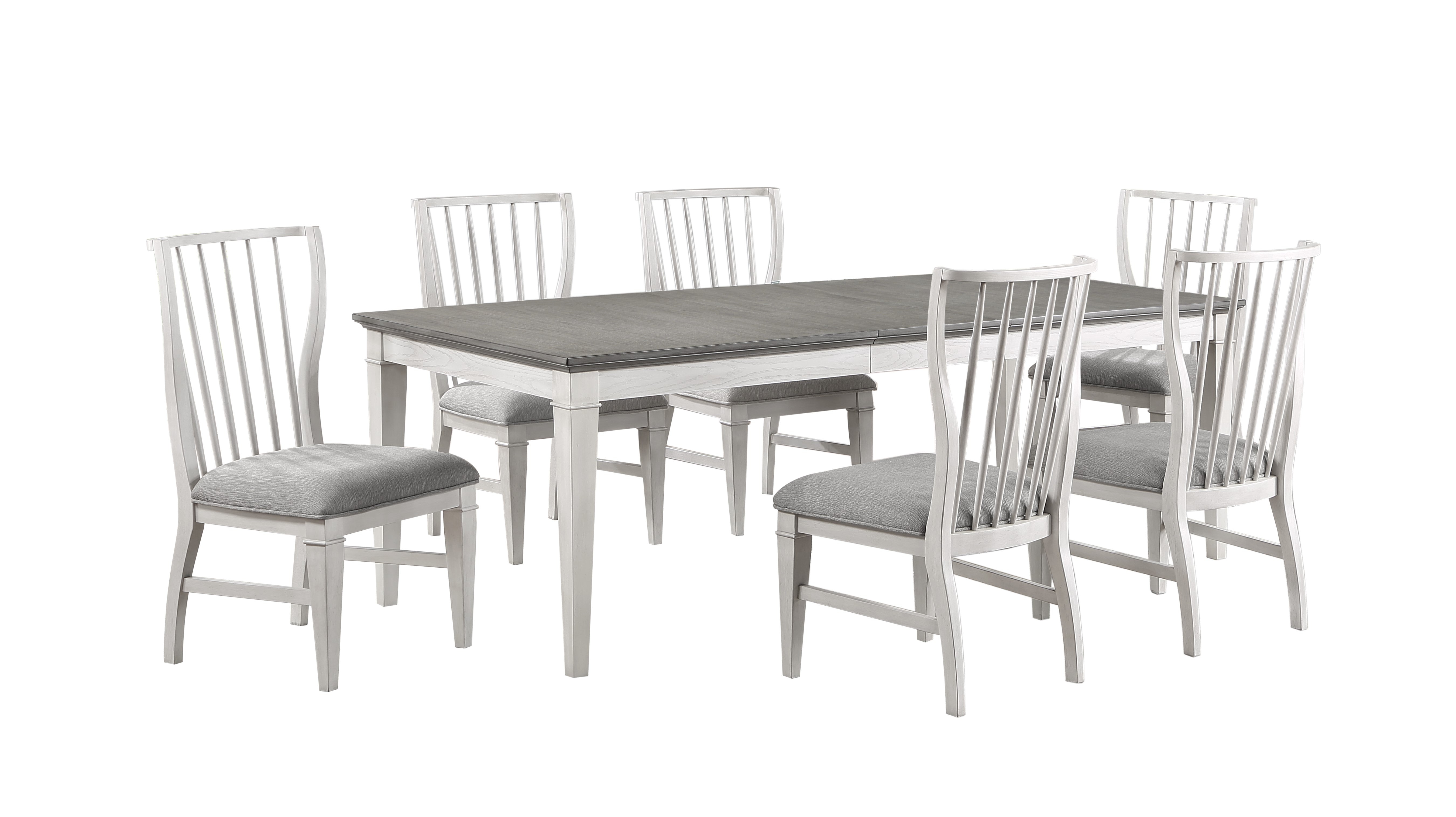 Greyridge Farm 7-Piece Extendable Dining Set - Grey, White