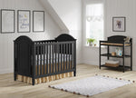 Delia Changer with Shelves and Pad - Black
