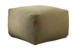 Baka Tabouret carré - velours côtelé vert