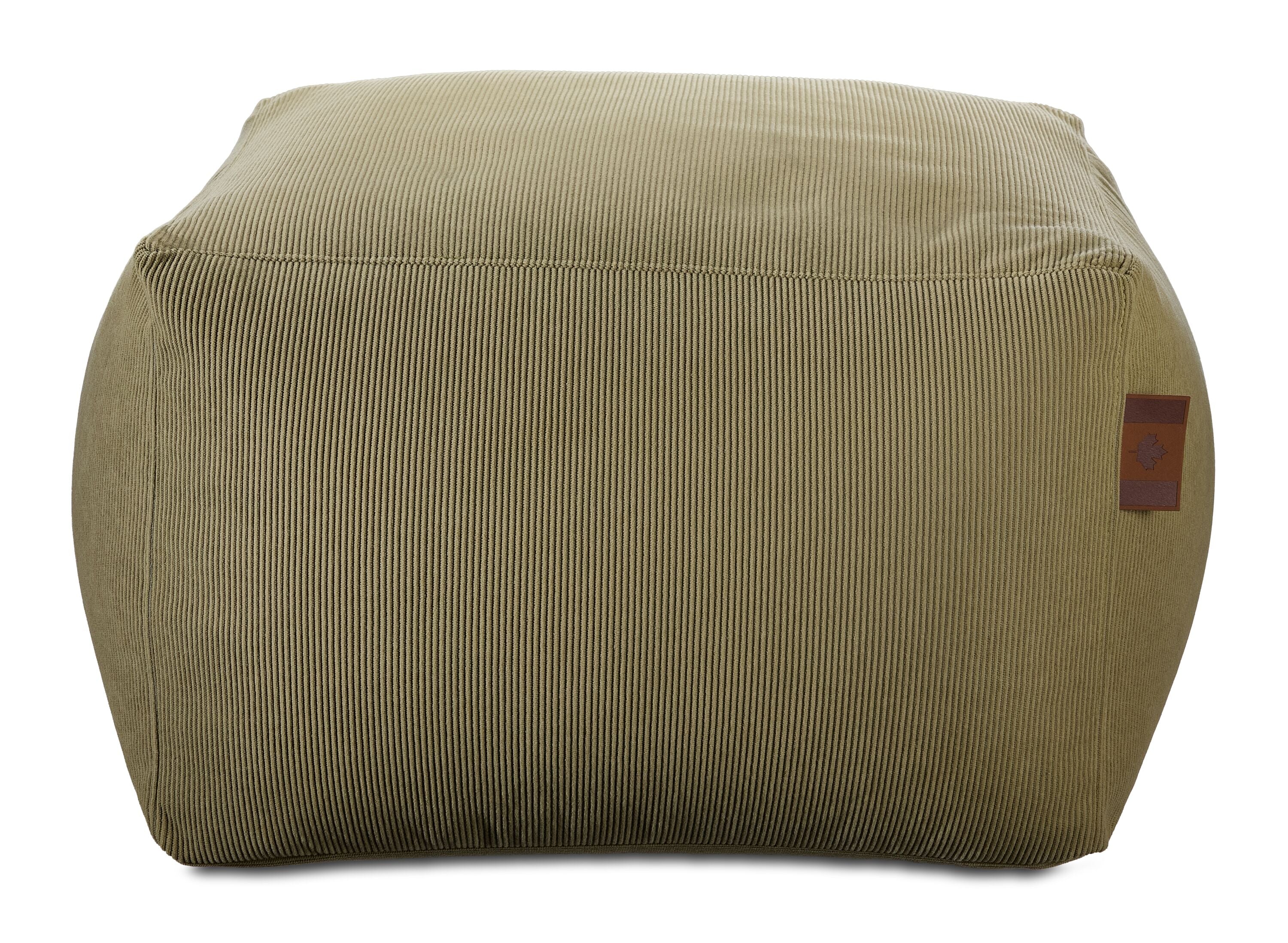 Baka Ottoman Square - Green Corduroy