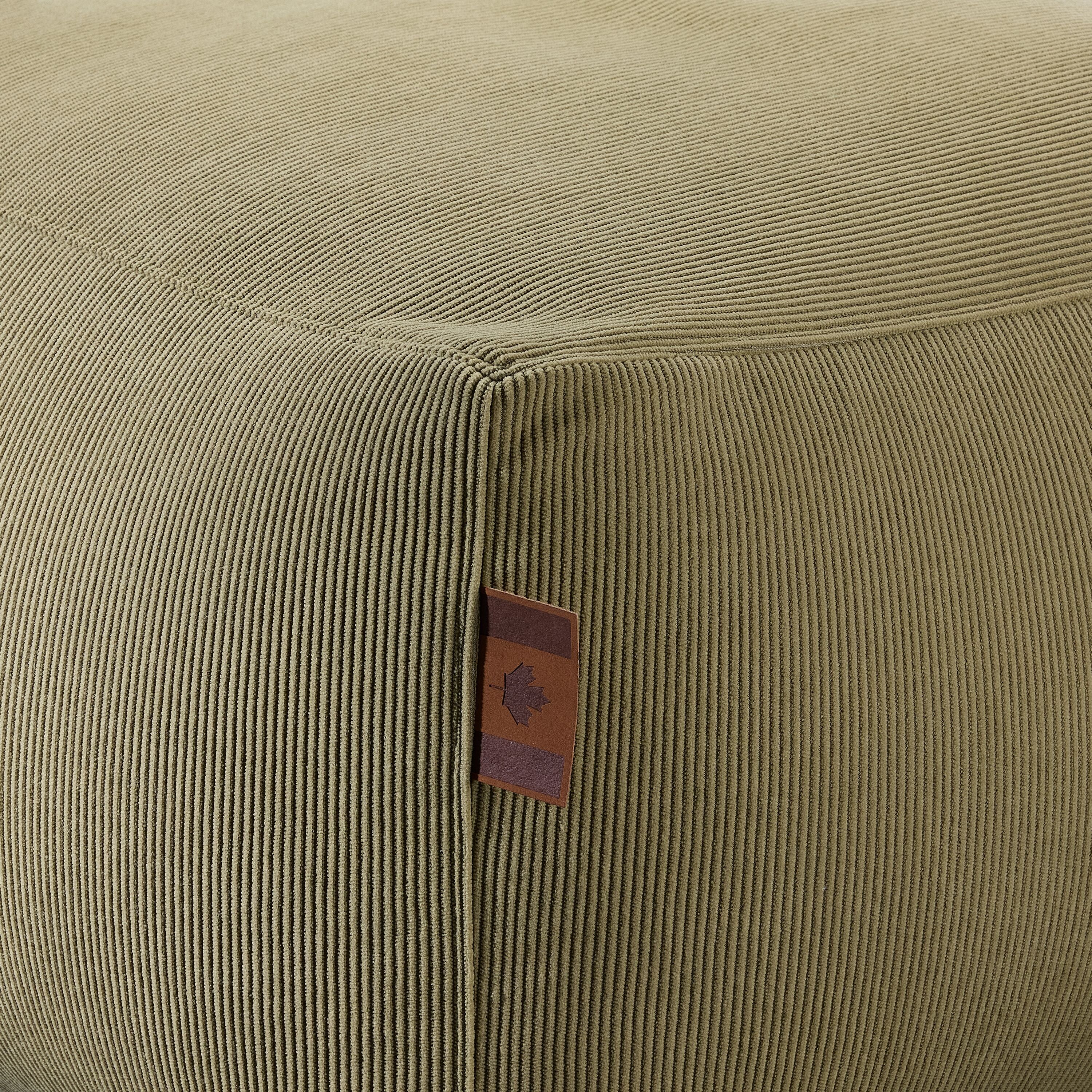 Baka Ottoman Square - Green Corduroy