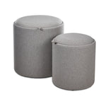 Kovel Set of 2 Ottomans - Dark Grey