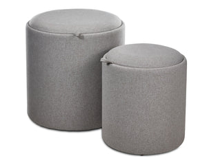 Kovel Ensemble de 2 tabourets – gris foncé