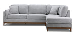Marquis 2-Piece Sectional with Right Facing Chaise - Grey