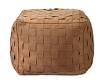 Nougat Woven Ottoman - Brown