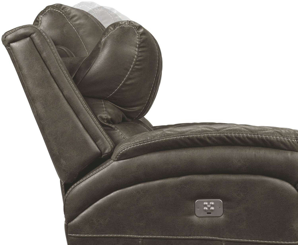 Wesley Sofa à inclinaison double électrique granite Léon