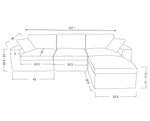 Jade All Foam Sectional - Brown