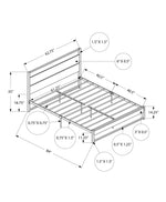 Zyro Queen Bed - Grey/Black