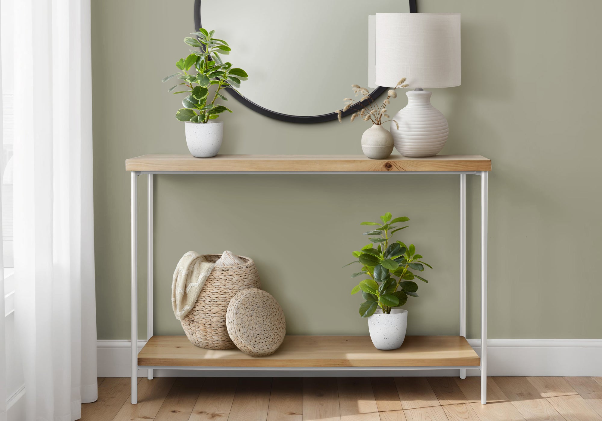 14" Ficus Elastica Plant with 4" White Pot - Green - Set of Two