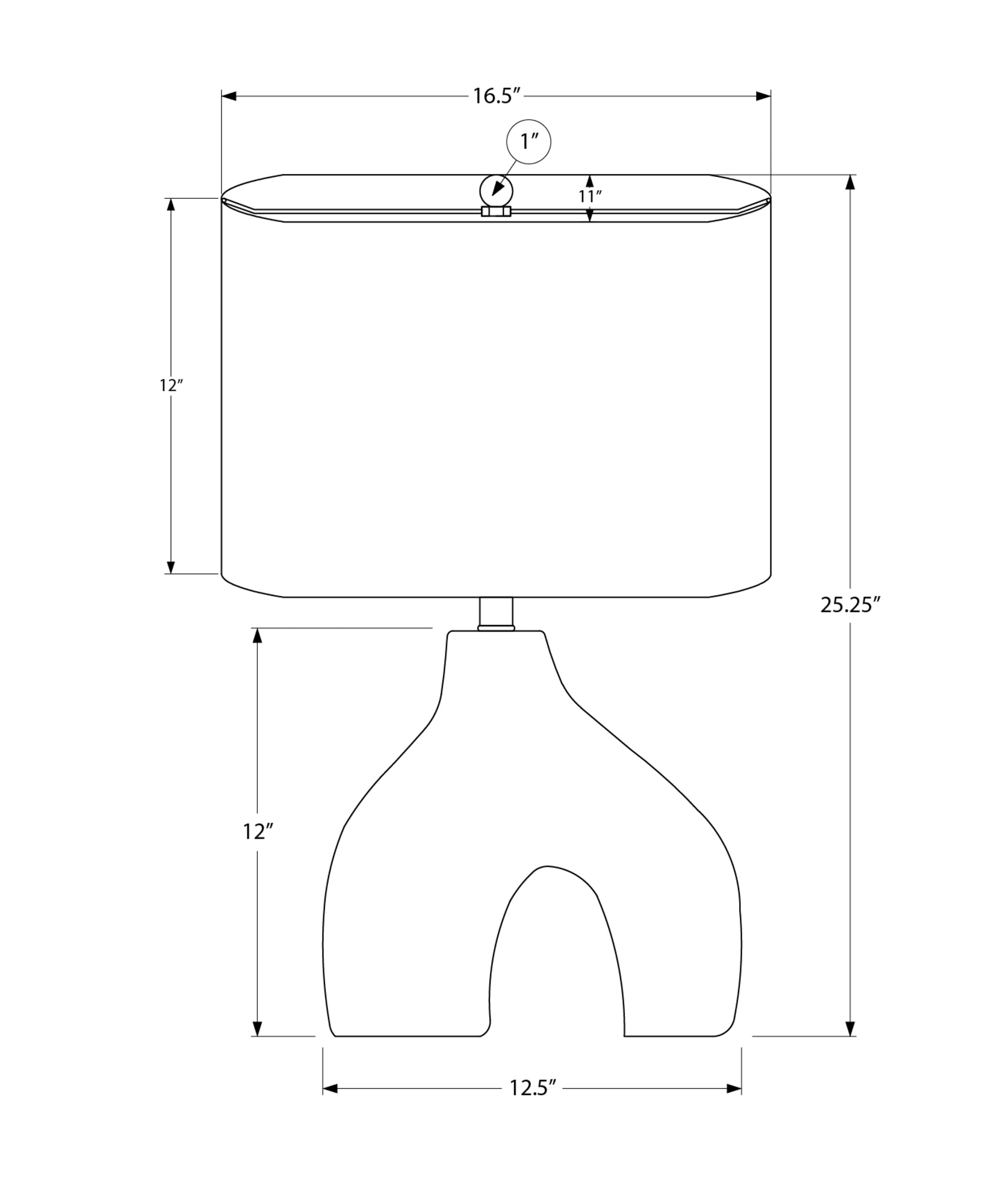 Elm Table Lamp - White