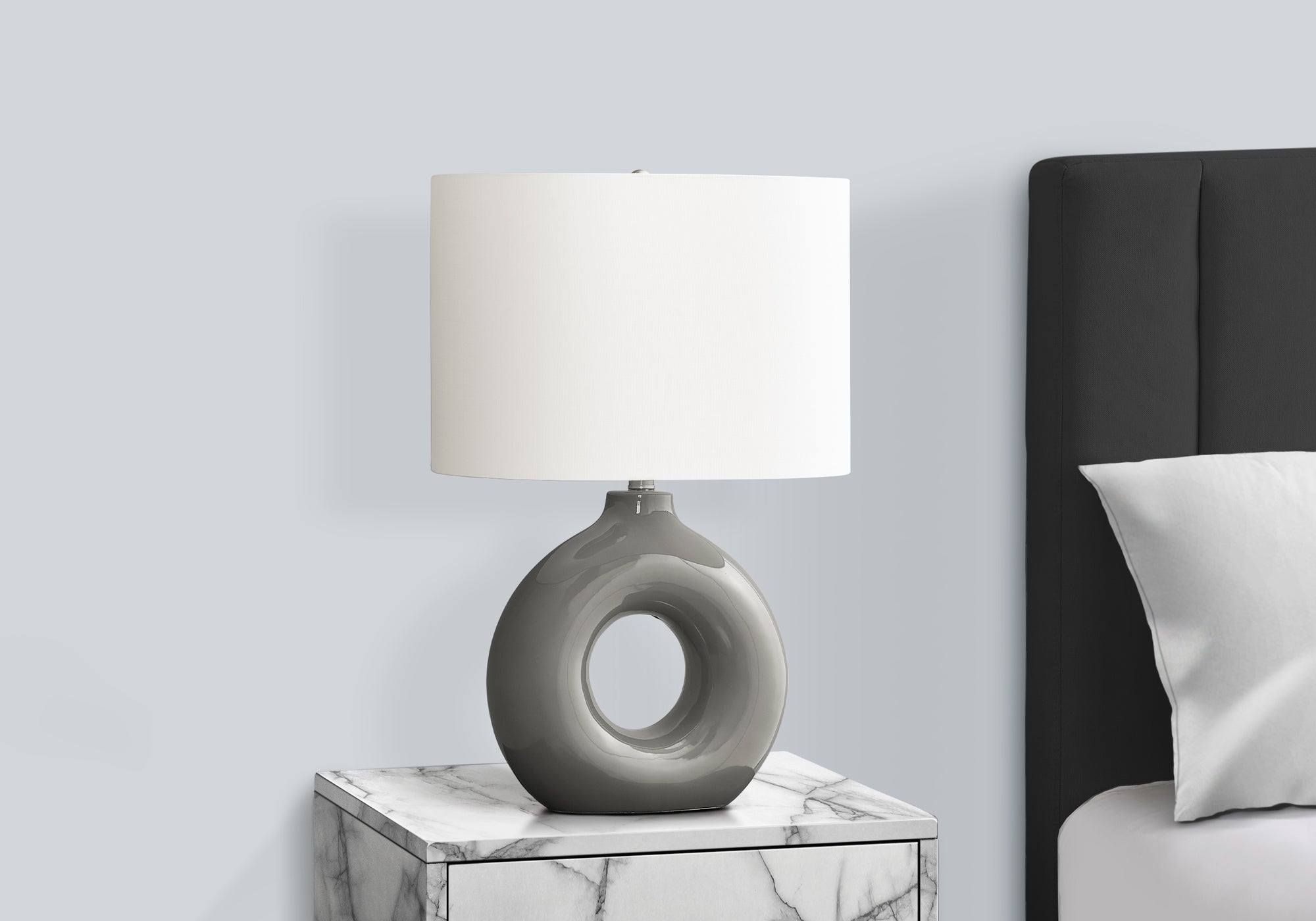 Birch Table Lamp - Grey