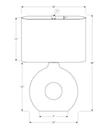 Birch Table Lamp - Light Grey