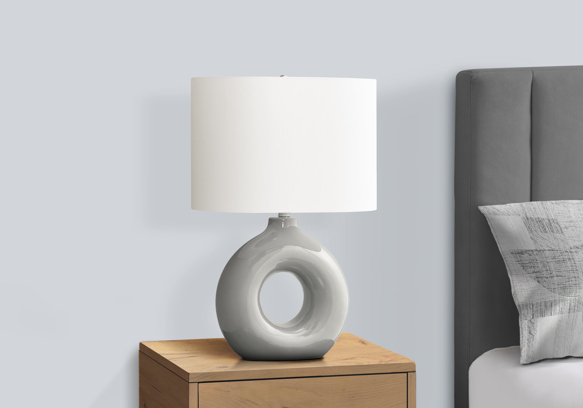 Birch Table Lamp - Light Grey