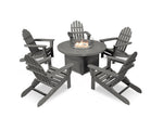 POLYWOOD® Round 48" Fire Pit Table - Slate Grey