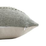 In Full Bloom 18 x 18" Textured Layered Striped Cushion - Green, Ivory
